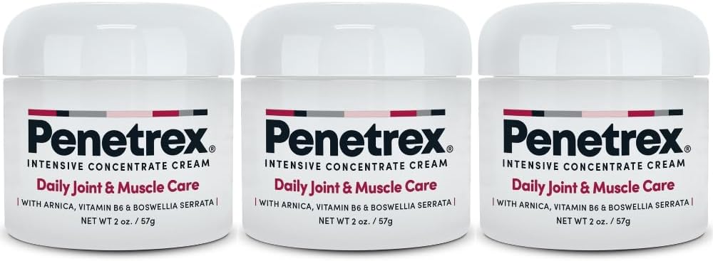 Penetrexi liigese- ja lihasteraapia - rahustav mugavus seljale, kaelale, kätele, jalgadele - Premium kogu keha Rub koos Arnica, vitamiin B6 MSM & Boswellia - 2oz 3-pakk