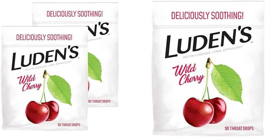 Ludens Wild Cherry Throat tilgad, pakend 2, 90 tilka iga valuliku kurgu leevendamiseks