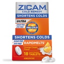 Zicam Ultra Cold Remedy Tsink Rapidmelts, Orange Cream Maitse, Homöopaatiline, Külma Lühendamise Meditsiin, Lühendab Külma Kestust, Suhkruvaba, Värvivaba, 18 Krahv