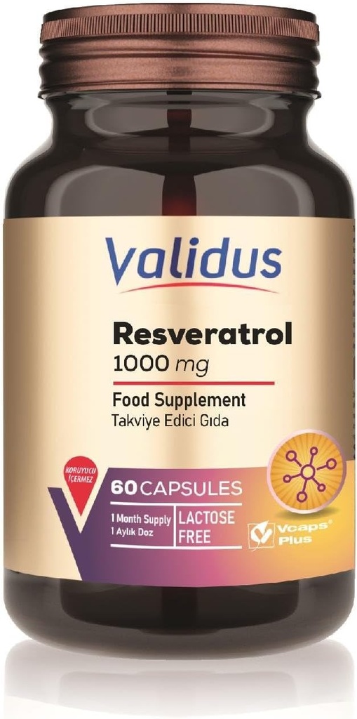 VALIDUS Resveratrool 1000 mg 60 kapslit