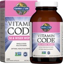 Garden of Life Multivitamin for Women 50 & Over, Vitamin Code Women 50 & Wiser Multi - 240 Capsules with Vitamins A, B, C, D3, E & K, CoQ10, Probiotics & Enzymes