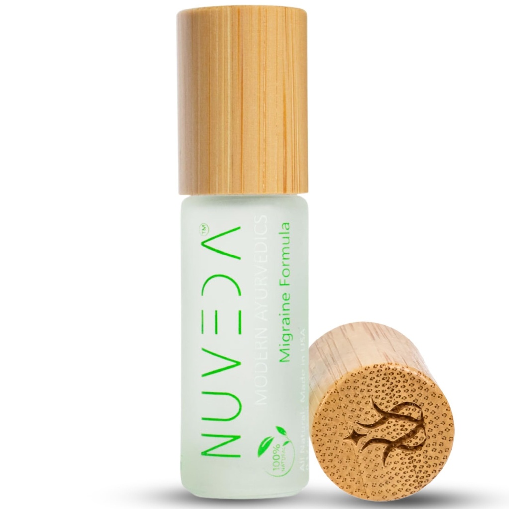 NUVEDA® Advanced Migreen Formula - All Natural Peavalu Stick | Modern Ayurvedic, Roll On Stick | Therapeutic Grade Eeterlik õliaromateraapia | Valmistatud USA-s