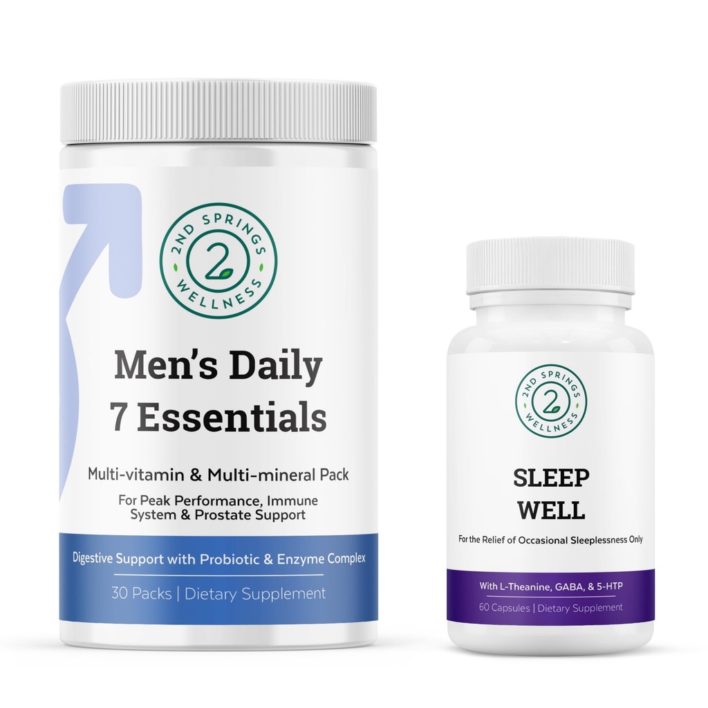 Meeste igapäevane 7 Essentials & Sleep Complex Bundle
