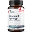 D-vitamiini sünergia - 2000 IU D-vitamiini koos K-lisandiga - toetab tervislikke meeleolusid, luude tervist + täiskasvanute immuunsust - VIT D3 + K-vitamiin - Gluteenivaba + mitte-GMO (120 kapslit)