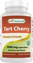 Parim Naturals Tart Cherry Extract 1000 mg (Non-GMO) Veggie kapslid - soodustab tervislikku kusihappe taset normaalses vahemikus, tervislik liigese funktsioon ja soodustab tervislikku unetsüklit, 120 loend