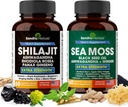 SANDHUHERBALS Sandhu Herbals Bundle - Sea Sammal, Shilajit, Black Seed Oil, Ashwagandha, Ginger, Rhodiola Rosea, Panax Ginseng, Sting Nettle