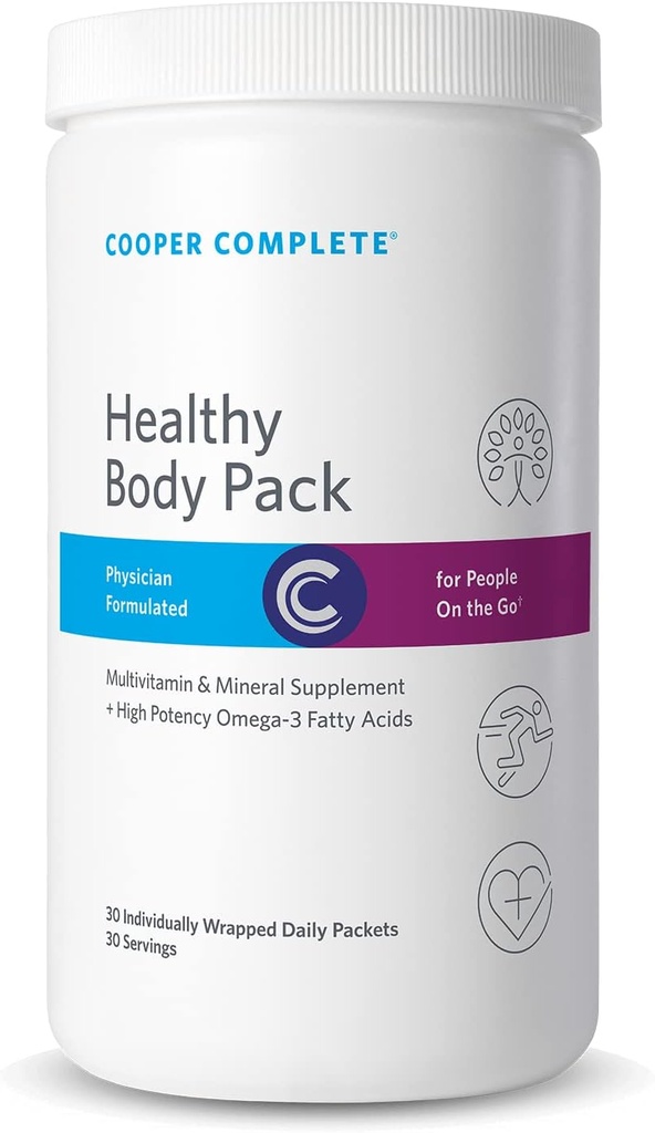 Cooper Complete - Tervislik keha pakend - igapäevane vitamiinipakend multivitamiini ja oomega-3 kalaõliga - 30 päeva tarnepakend 1