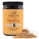 Alfa-koerte toitumine OptiPup All-in-1 Puppy Multivitamiin sisaldab 31 supertoitu, sealhulgas probiootikume ja prebiootikume seedetrakti toetamiseks, naha ja immuunsüsteemi terviseks ja optimaalseks kasvuks (60 portsjonit)