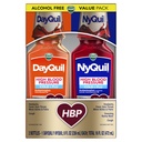 VICKS DayQuil & NyQuil Kõrge vererõhk Külm & gripi leevendamine Vedel meditsiin Co-Pack, võimas multi-Symptom Daytime & Night Relief külma, köha ja gripi sümptomid, Suhkru ja alkoholi vaba, 2x8oz
