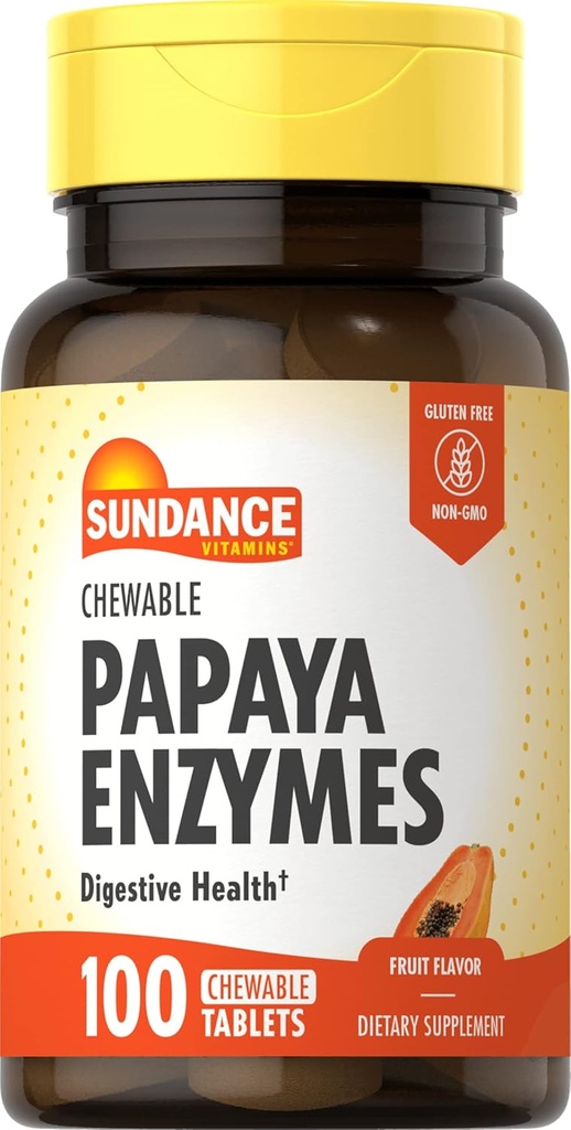 Sundance Näritav Papaya Enzyme - 100 tabletti