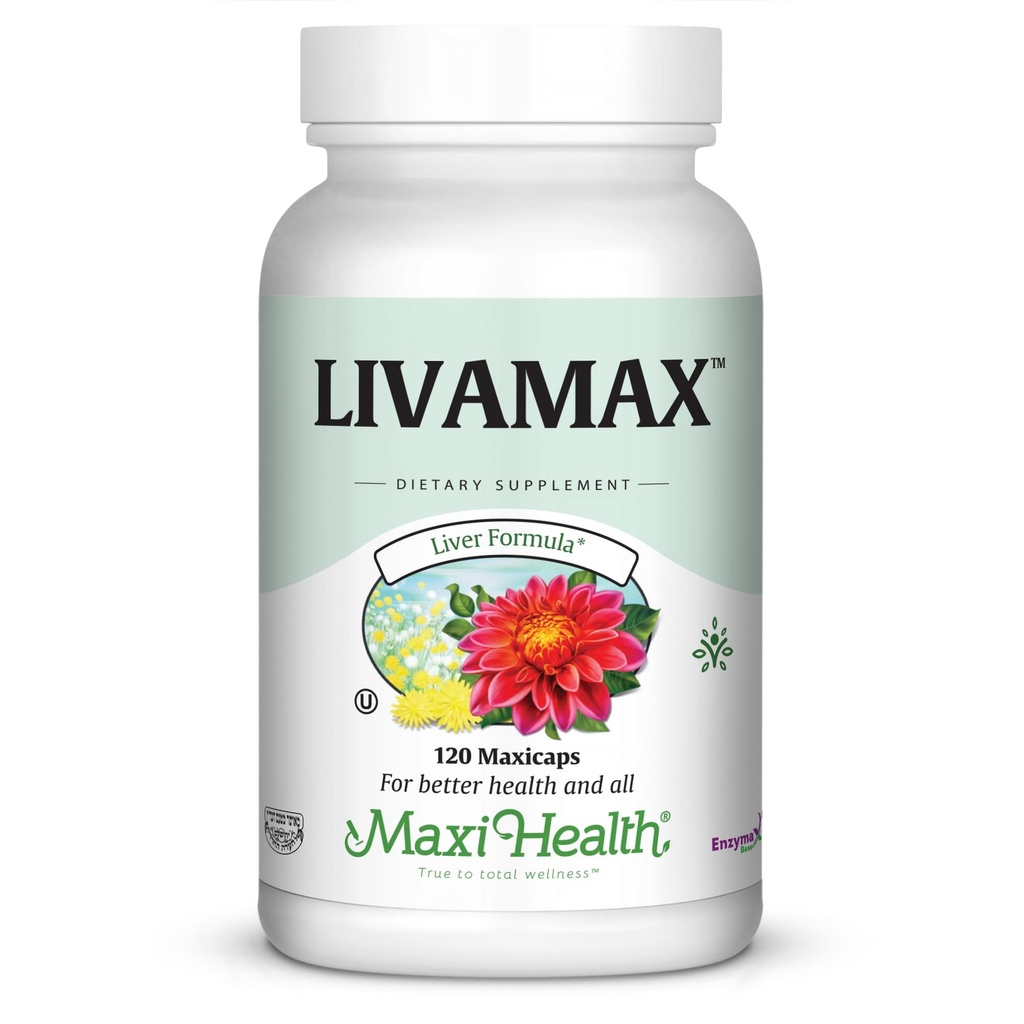 Maxi Health Livamax - Maksavalem - piimaohaka ja Dandelioni juurega - 120 kapslit - Kosher