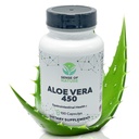 Aloe Vera 450 kapslid Orgaaniline | Non-GMO Aloe Vera Pills | Valmistatud USDA Organic Aloe Vera Supplements | Seedetrakti ja ühine tugi täiendada