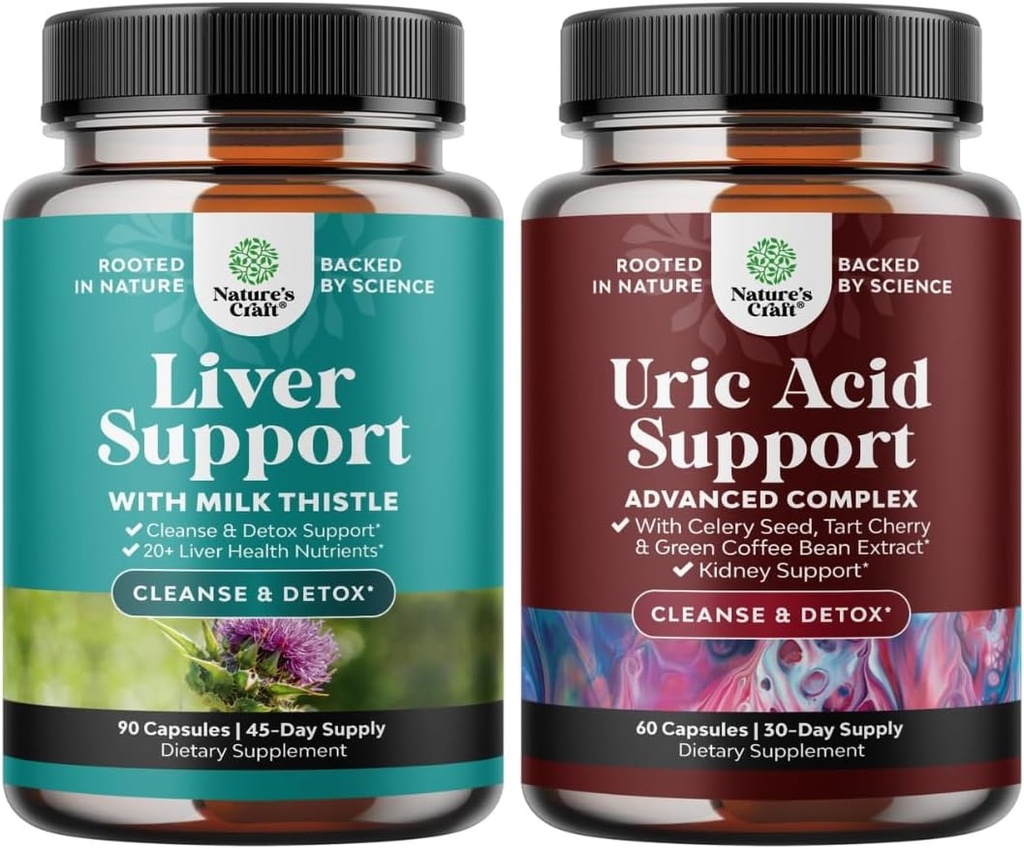 Bundle of Maver Cleanse Detox & Repair - Silymarin Piimaohakas Dandelion Juur & Artichoke ekstrakti ja Green Coffee Bean ekstrakti Uric Acid Cleanse & Detox - Kurkum Tart Kirs & Selleri Seemned