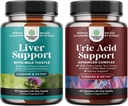 Bundle of Maver Cleanse Detox & Repair - Silymarin Piimaohakas Dandelion Juur & Artichoke ekstrakti ja Green Coffee Bean ekstrakti Uric Acid Cleanse & Detox - Kurkum Tart Kirs & Selleri Seemned