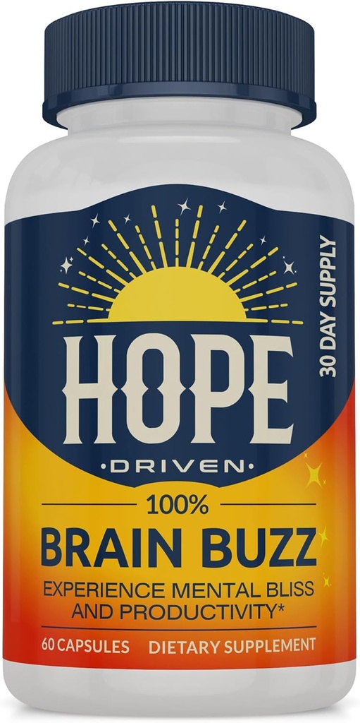Brain Buzz Brain Supplement for Memory and Focus | Memory Supplement for Brain | 40-in-1 Brain Booster Supplement for Focus, Memory, Clarity, Energy, Performance | For Men & Women | 60 Veggie Capsules
