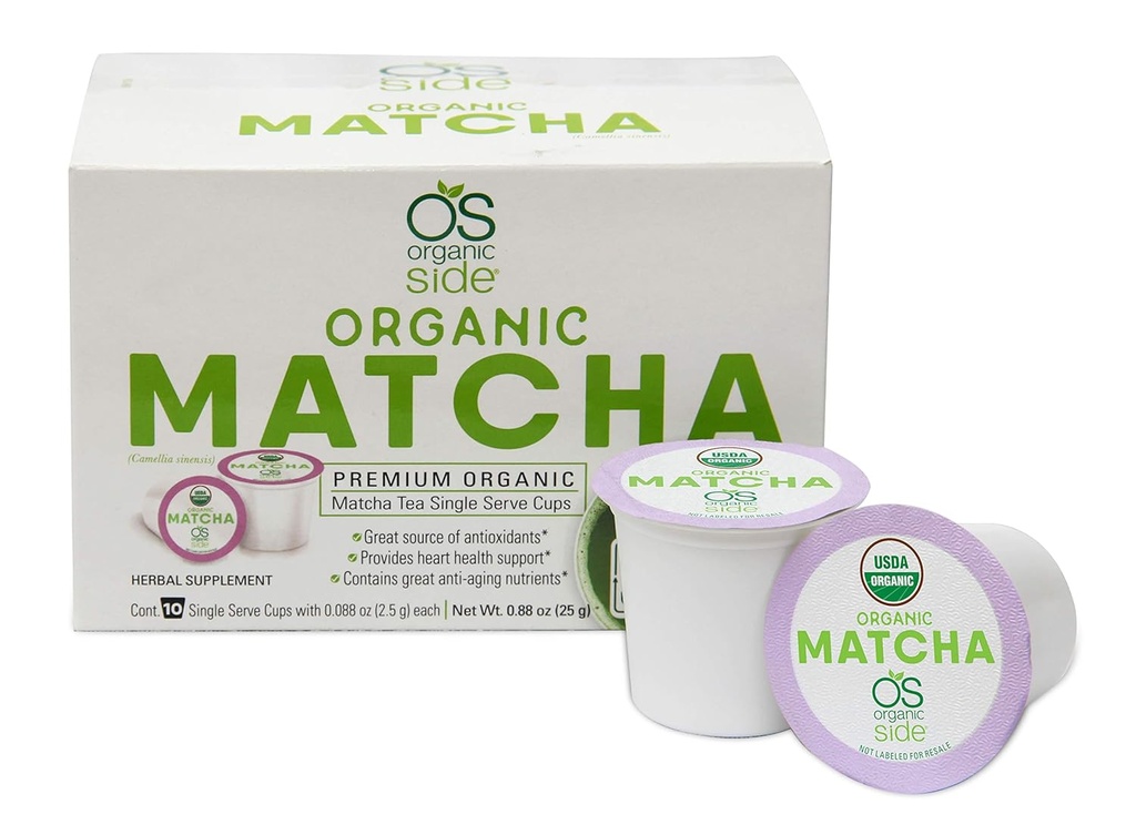 Greenside Detox Taimne Tee Üks Serve Cups Matcha - Sisaldab vananemisvastaseid toitaineid ja antioksüdante - Taimse keha täiendused - Kokku 20 karikat (3-gram Serving / tassi)