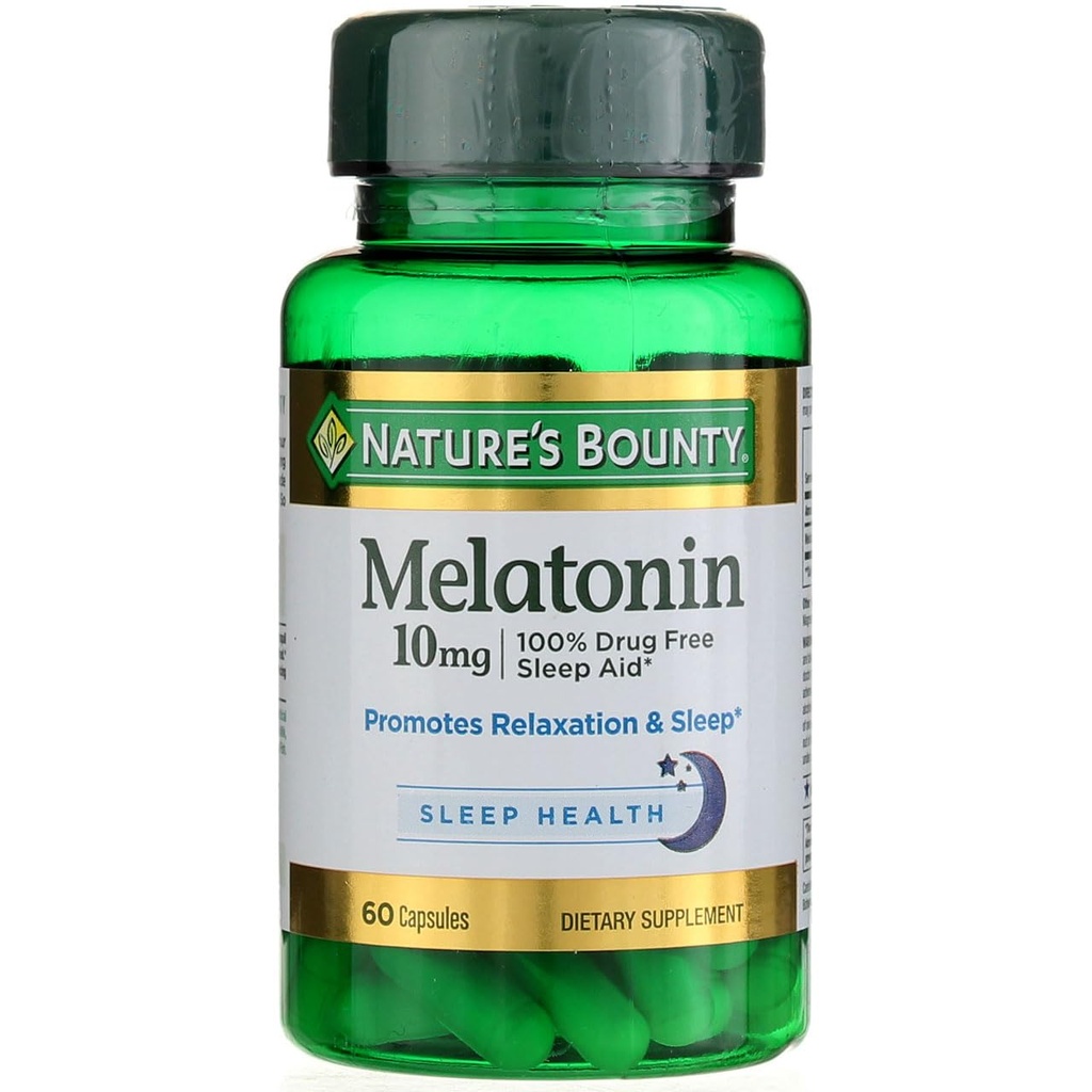 Looduse Bounty Melatoniin 10mg Kapslid, 60 Count (Pack of 4)