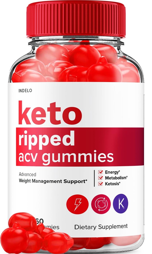 Keto Ripped ACV Gummies - Advanced Ripped Keto + ACV Kaalujuhtimine Gummies Apple Siider Äädikas Ripped ACV Gummies Dietary Supplement Reviews Extra Tugevus (60 Gummies)