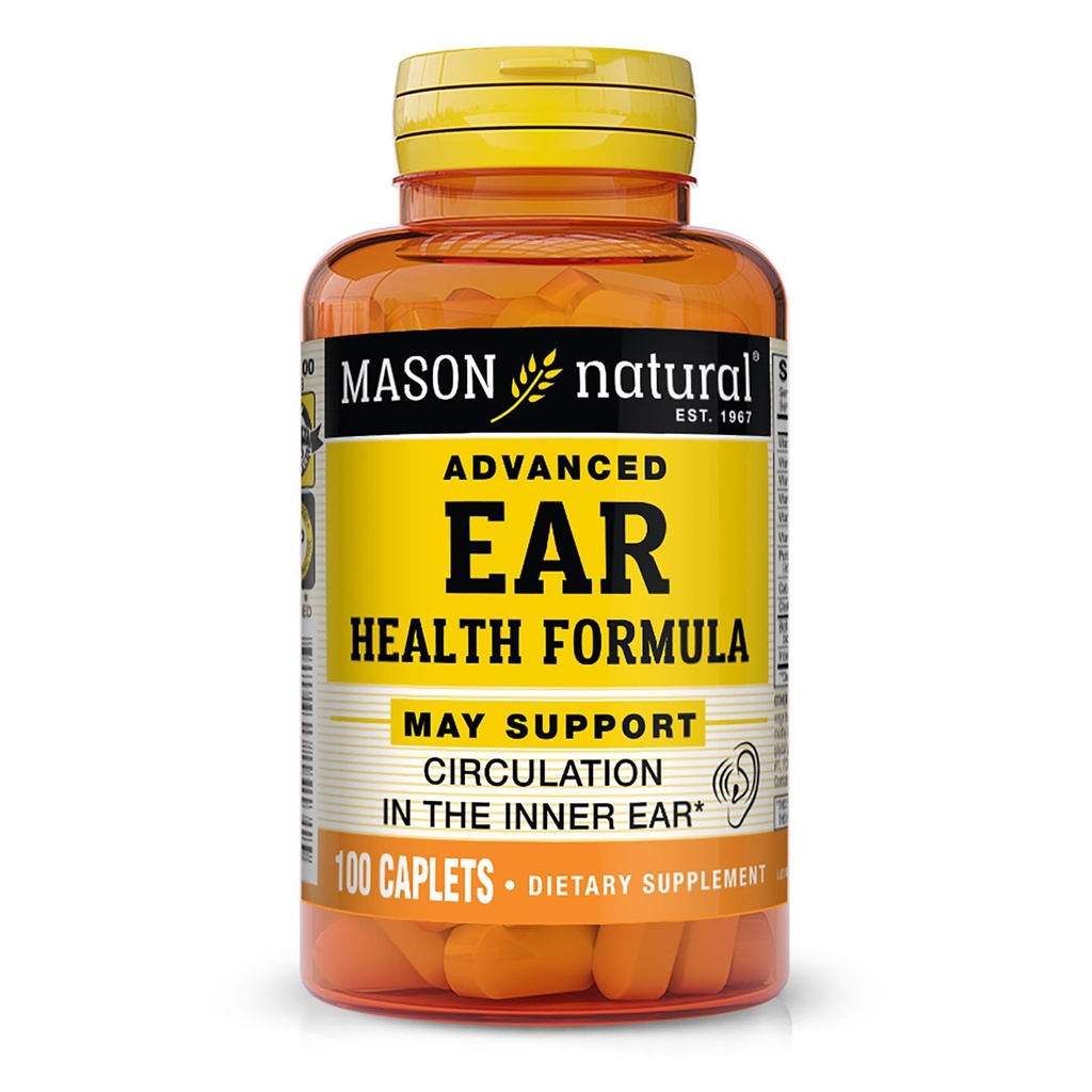 MASON NATURAL Advanced Ear Health, 33 päeva pakkumine, toetab normaalset ringlust sisemises kõrvas ja rõngas, 100 kapslit