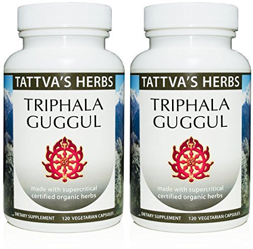 Triphala Guggul Taimne täiendus, Ayurveda Taimsed Toidulisandid, Seedetrakti Tervis & Toetus, Triphala Pulber Kapslid, 240 Count (2 Pack), 25 aastat Premium Service