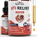 Looduslik koera UTI Ravi - Koer UTI - Koerte kuseteede infektsiooni ravi - UTI koera ravi - Koer UTI lisand - Koer UTI Jõhvikas - Koer Jõhvikalisand - 1 fl oz - Peekonimaitse