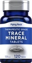 Piping Rock Trace Minerals Supplements | 120 tabletti | Therapeutic Grade | Pills for Men and Women | Non GMO, Gluteenivaba