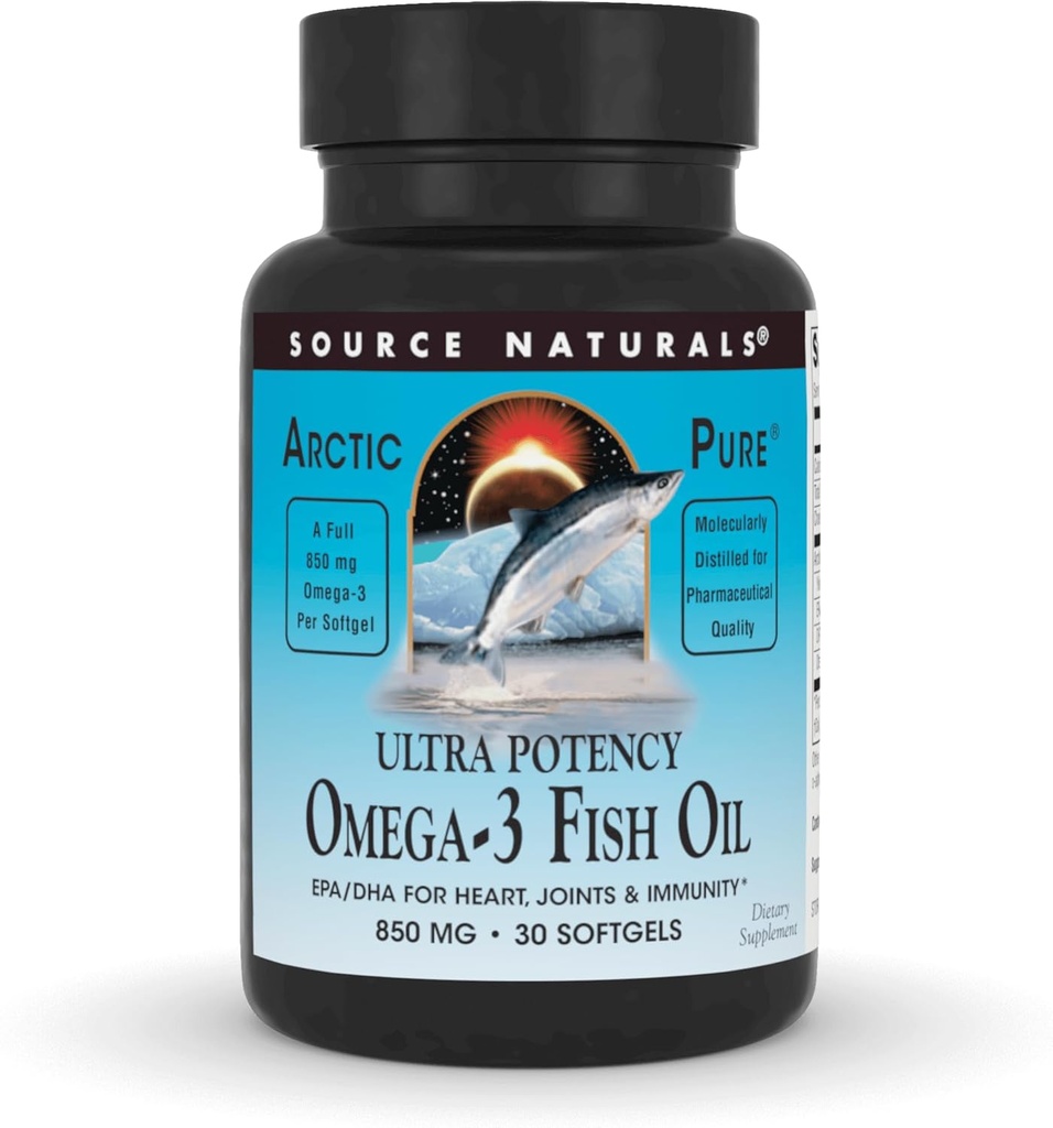 Allikas Naturals ArcticPure Ultra Potency 850 mg Omega-3 Fish Oil - 30 Softgels