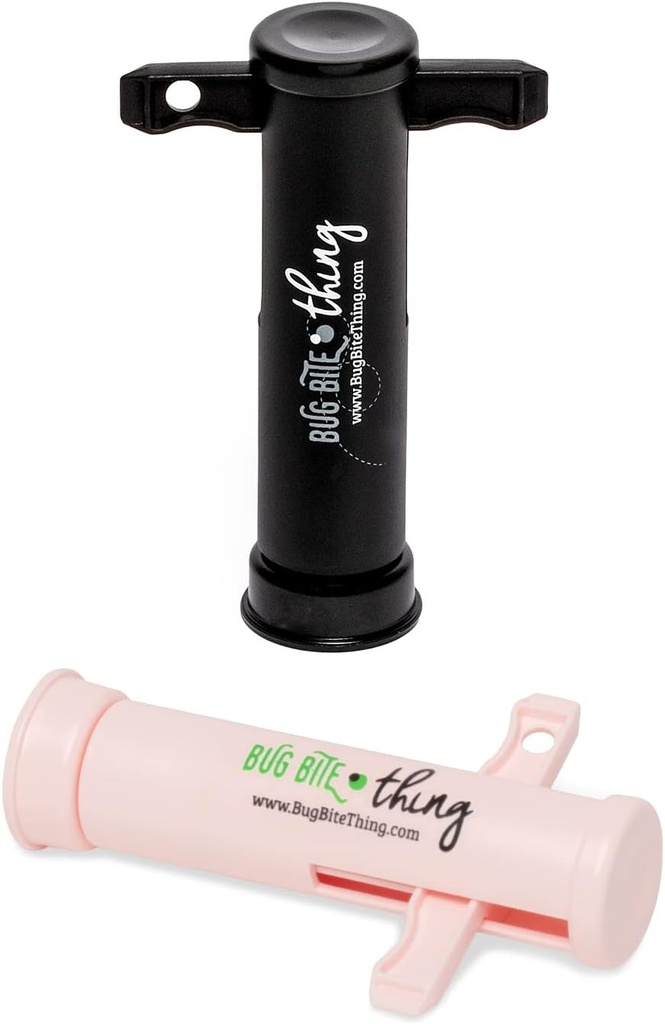 Bug Bite Thing Imction Tool - Bug Bites and Bee/Wasp Stings, Natural Insect Bite Relief, 2-Pack, 1 Black/1 Pink