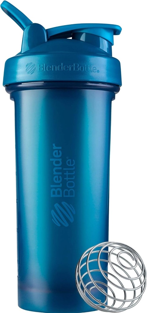 BlenderBottle Classic V2 Shaker Bottle Ideaalne valgu raputamiseks ja enne treeningut, 28-kordne, Ocean Blue