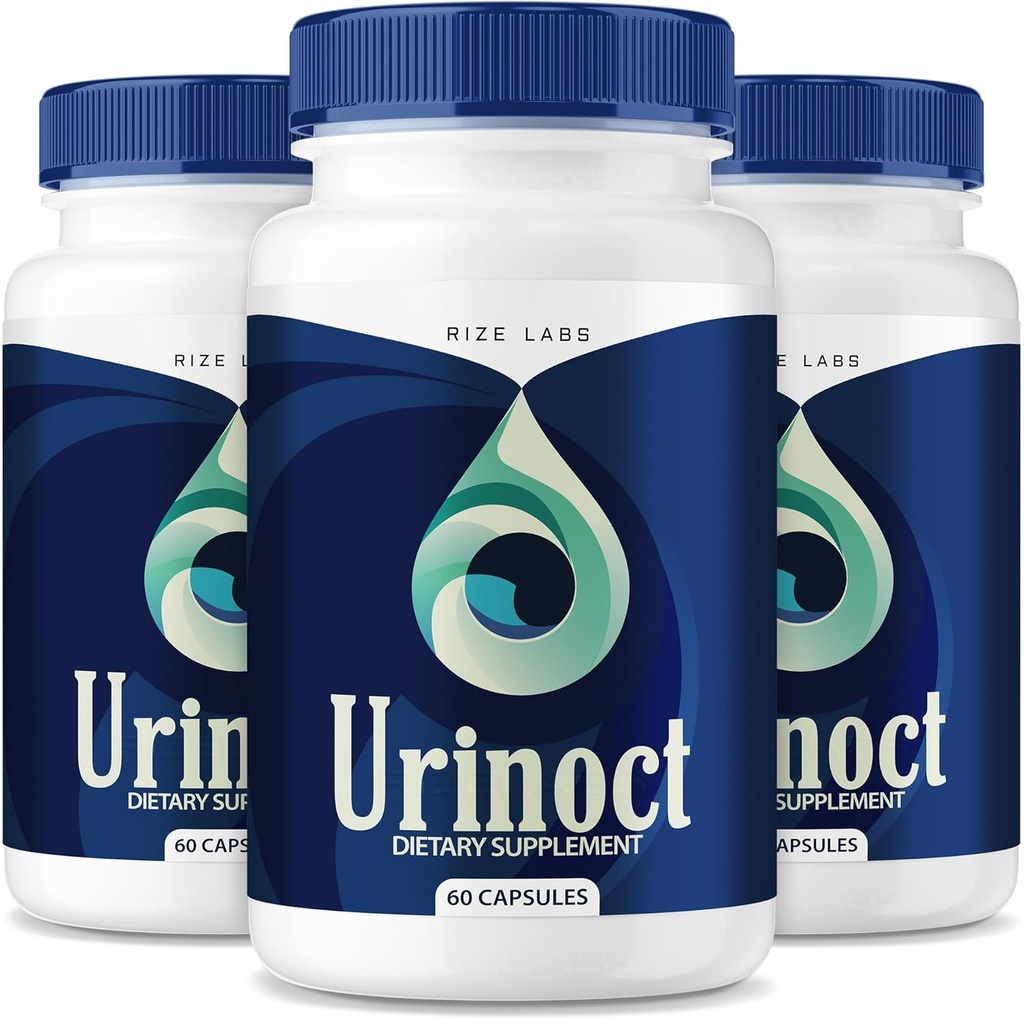 rize labs (3 Pack) Urinoct eesnäärme lisand, Urinoct põie tervis, Advanced Urinoct eesnäärme funktsiooni valem, Urinoc Organic Taimne segu ülevaated, Urinoct eesnäärme loputamine voolu (180 kapslit)