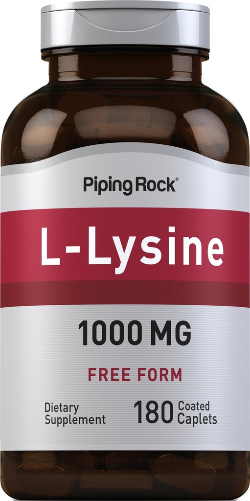 Torukivi L-lüsiin 1000mg | 180 Caplets | Vaba vorm | Taimetoitlane, GMO-vaba, Gluteenivaba