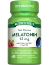 Nature's Truth Melatoniin 12mg | 60 Fast Dissolve Tablets | Natural Berry Flavor | Vegan, Non-GMO & Gluten Free Supplement