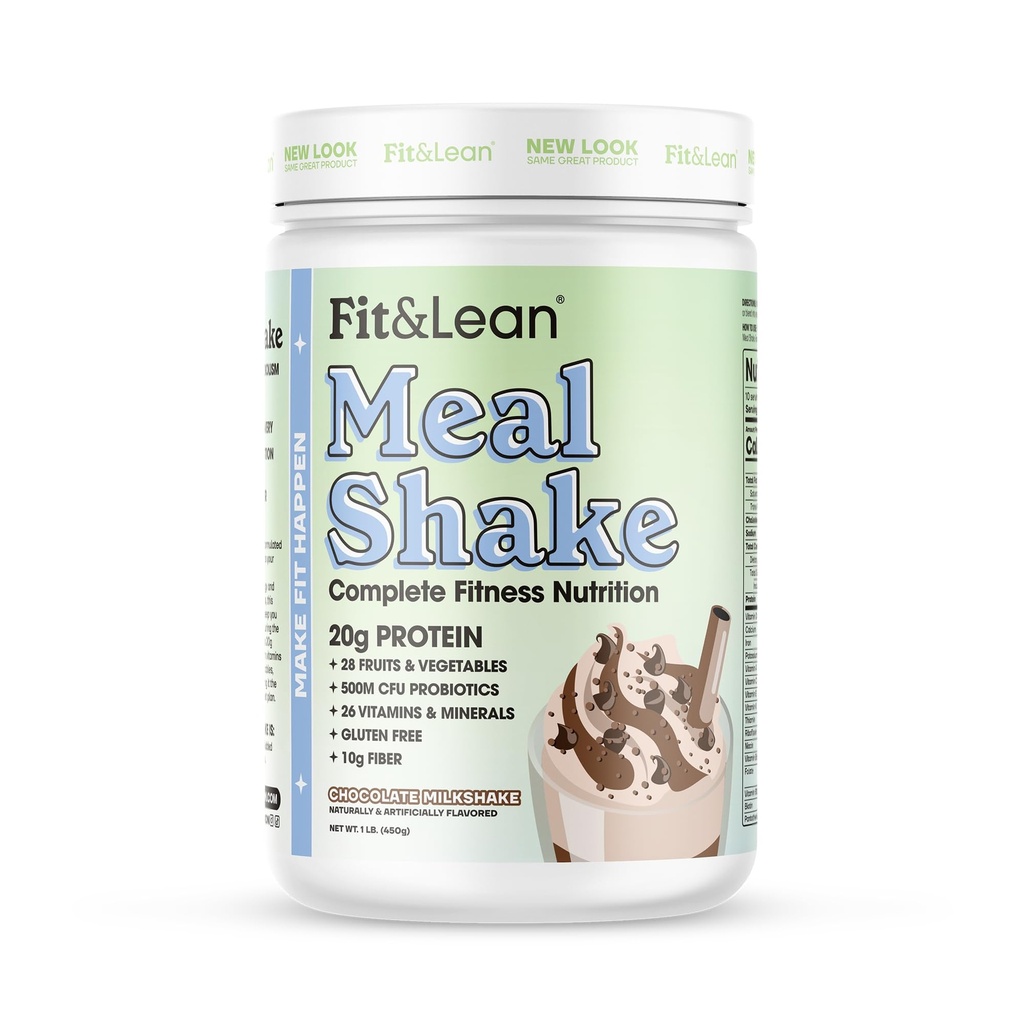 Fit & Lean Meal Shake, Fat Burning Meal Asendus, Valk, Kiud, Probiootikumid, Šokolaad, 1lb, 10 Servings Per Container