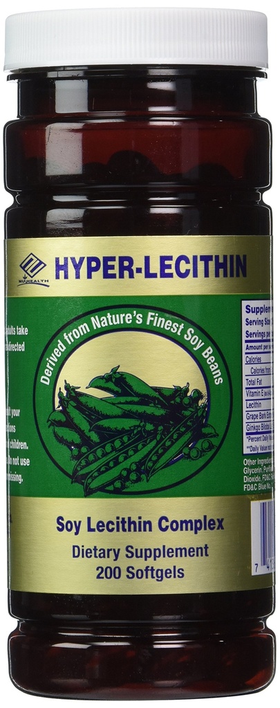 Nu Health Hüperletsitiini (200 Softgels) Soja letsitiini kompleks