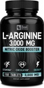 Zeal Naturals L Arginiin 3000 mg kapslid (150 tabletti | 1000mg) Maksimaalne annus L-arginiin lämmastikoksiidi täiendada toetada lihaste kasvu, veresoonte funktsiooni ja energiat - lämmastikoksiidi Booster