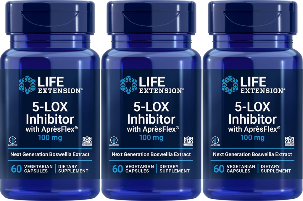 Eluea pikendamise 5-LOX inhibiitor AprèsFlex 100 mg, 60 taimekapslit (3. pakendis)