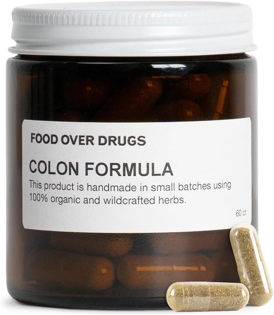 Toit üle narkootikumide Colon Formula - Advanced Colon Cleanse Taimne segu Cascara Sagrada, Psyllium Husk, Dandelion Juur, Ingver ja vahukomm - Taimepõhine Seedetrakti Lisand [60 ct]