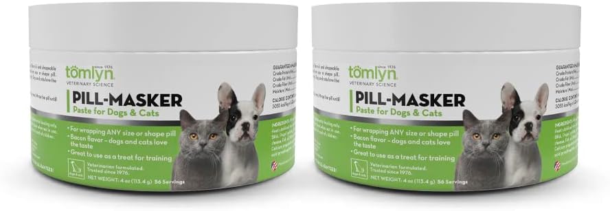 TOMLYN Pill-Masker Originaalne peekonimaitseline pasta koertele ja kassidele, 4oz, pakend 2