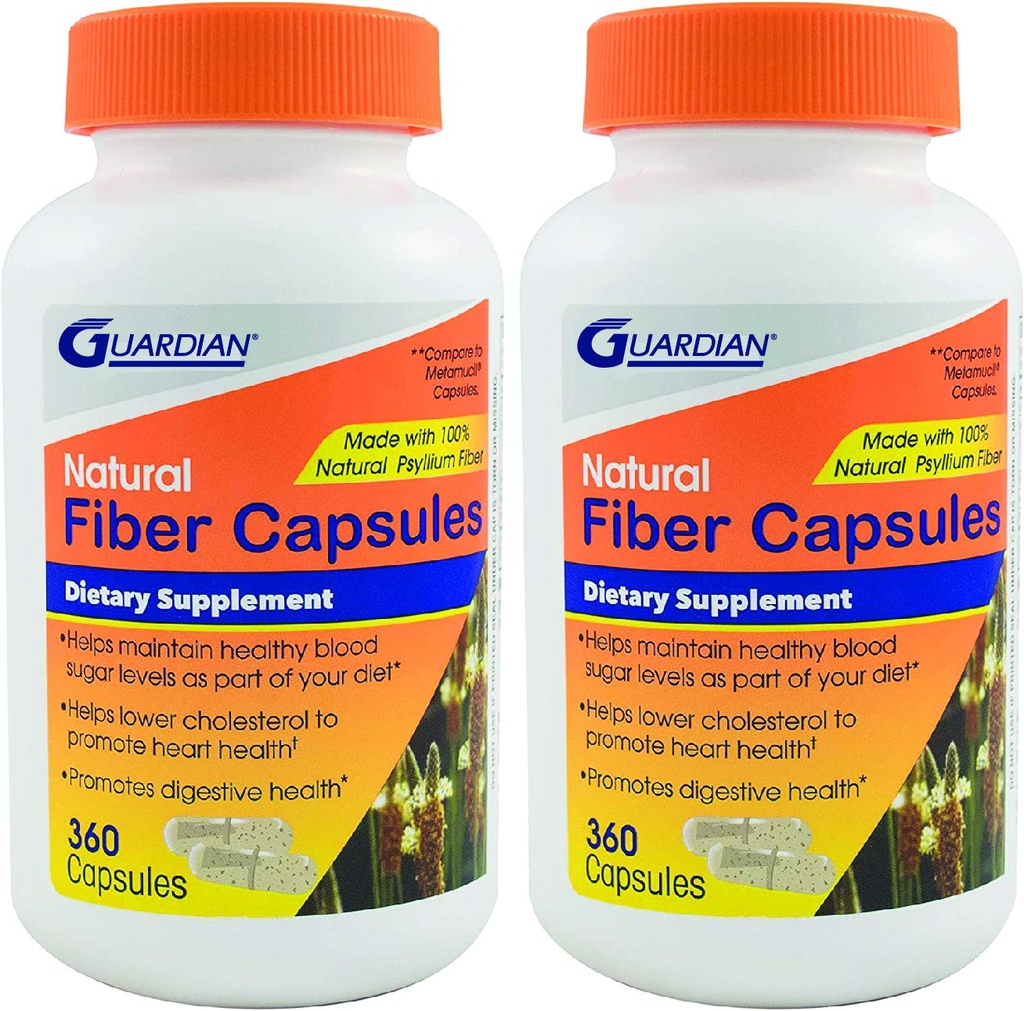 Guardian Psyllium Fiber kapslid, Natural Psyllium Husk (720Ct)