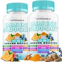 10-in-1 immuuntugi leedrimarjaga, D3, Selenium, Quercetin, tsink, C-vitamiin, ingver, kurkumiin, B6, Echinacea - immuunkaitse - valmistatud USA-s (60 loend (2. pakk))