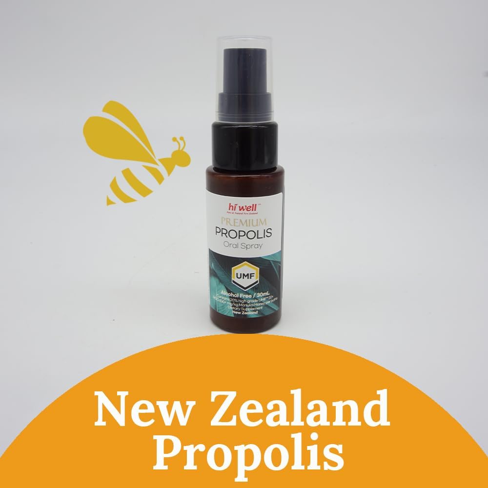 (Pack of 3) Hi Well Premium Propolis MGO 830+ Suukaudne pihustus 30 ml