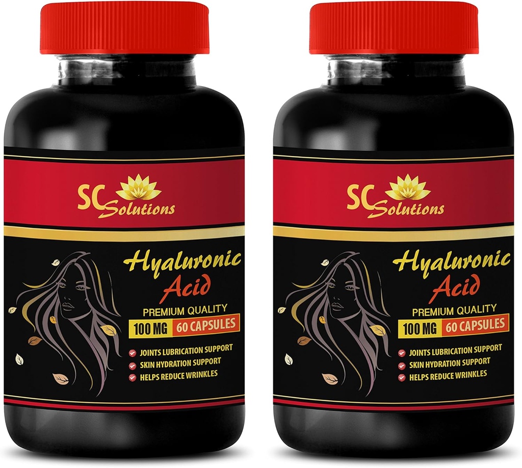 Vananemisvastased kapslid näole - HÜALUROONhappe tabletid 100 mg - hüaluroonhappe lisandid silmadele - 2 pudelit 120 kapslit