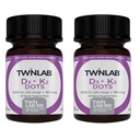 Twinlab Vitamiin D3 1000 + K2 Dots - Luu ja südame tervis - Immuunsüsteemi tugi - 25 mikrogrammi, 60 tabletti (1000 RÜ) (2 pakendit)
