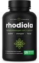Rhodiola Rosea Supplement 600mg | 120 Vegan kapslid | Rhodiola Rosea ekstrakt energia, stressi leevendamiseks, meeleolu ja fookus | Adaptogeense juur Rosavin & Salidrosides | 300mg pillid NutraChamps