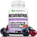 Täiendav tugevus Resveratrol 1568mg - 180 kapslit - 3 kuud pakkumine | Antioksüdandid | looduslikud trans-resveratrooli tabletid | anti-vananemise, südame tervise, immuunsüsteemi ja ajufunktsiooni jaoks