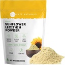 Kate Naturals Päevalilleletsitiinipulber Leiva küpsetamiseks, Gummies, Cooking. Letsitiinilisand ummistunud piimapulbritele. sojaletsitiini pulbri asendaja (12 oz, mitte-GMO)