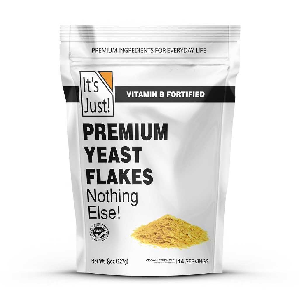 See on lihtsalt - pärmihelbed, toitumispärm, Premium rikastatud w / vitamiin B, Nooch, Vegan juustu asendaja (8 Ounces)