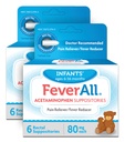Feverall Infant Acetaminophen Suposiidid 6 Rektaalsed küünlad 80mg Iga valu leevendaja / palavik vähendaja Parabeen vaba, ei ole kunstlikke värve või muid säilitusaineid. Vanus 6-36 kuud. Väärtus 3 Pack.