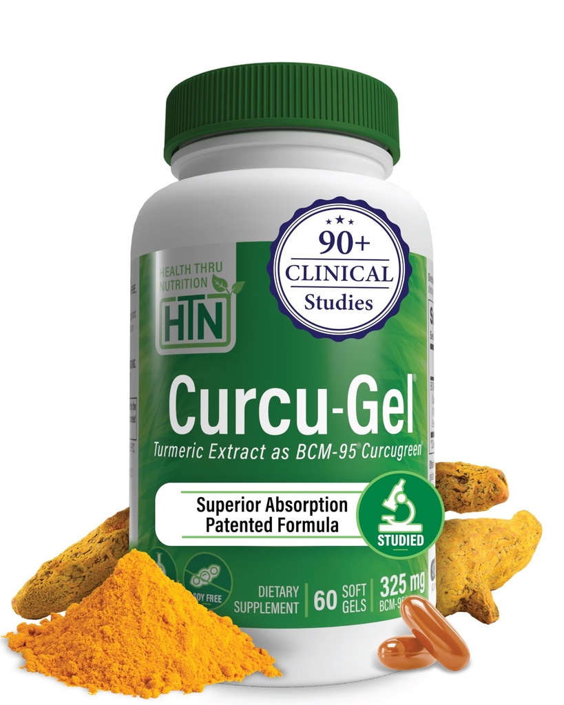 Tervis Thru Toitumine Curcu-Gel Kurkumiini Kompleks BCM-95 Softgels, 325mg (Pakk 60)
