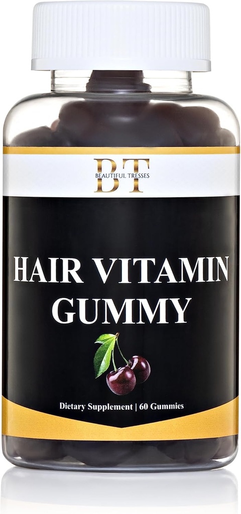 Juuksevitamiin Kummi tervemad juuksed, nahk ja küüned, vegan ja taimepõhine kummikud, CHEWABLE BIOTIN, 60 Gummies